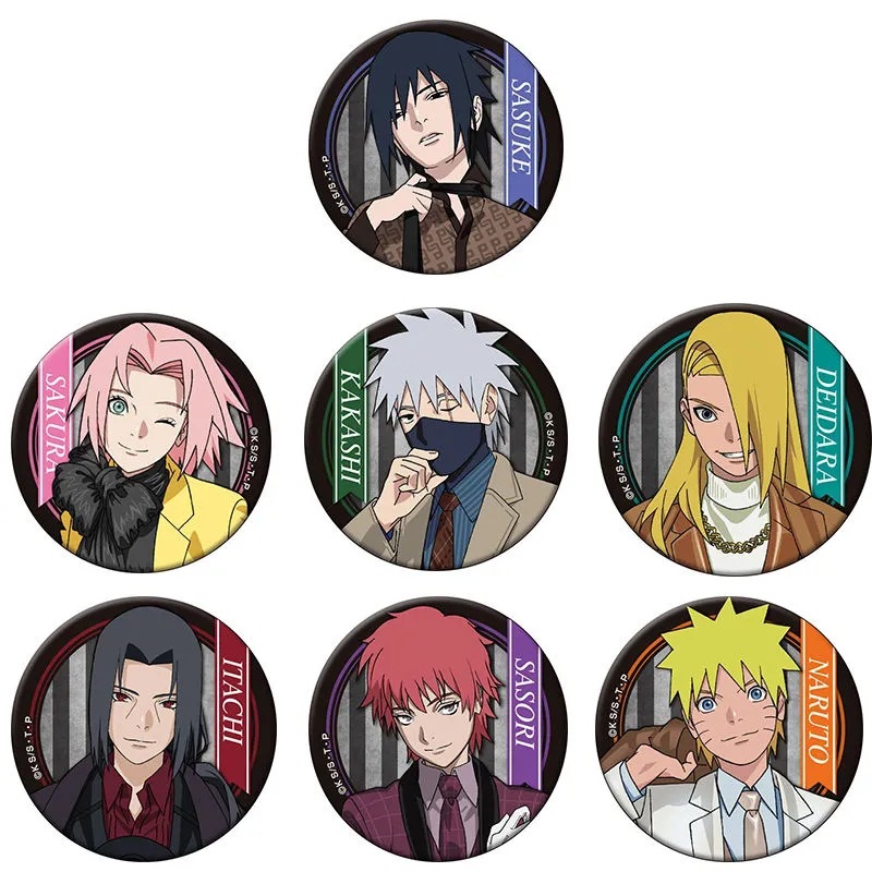 Anime Merchandise Ideas - Naruto Sasuke Anime Rozet Pin Seti