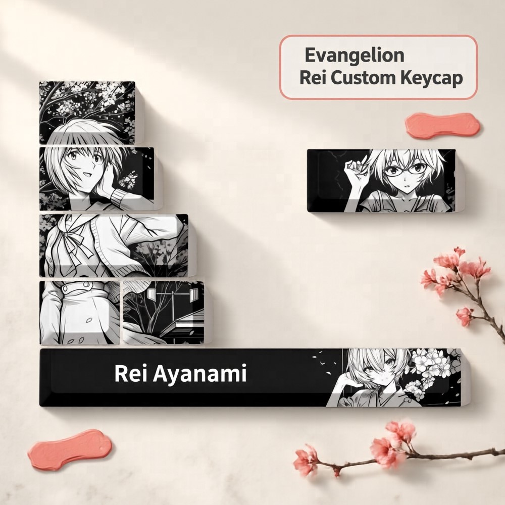 Evangelion Anime Merchandise - 7 Tuşlu/set Tuş Takımı Neon Genesis