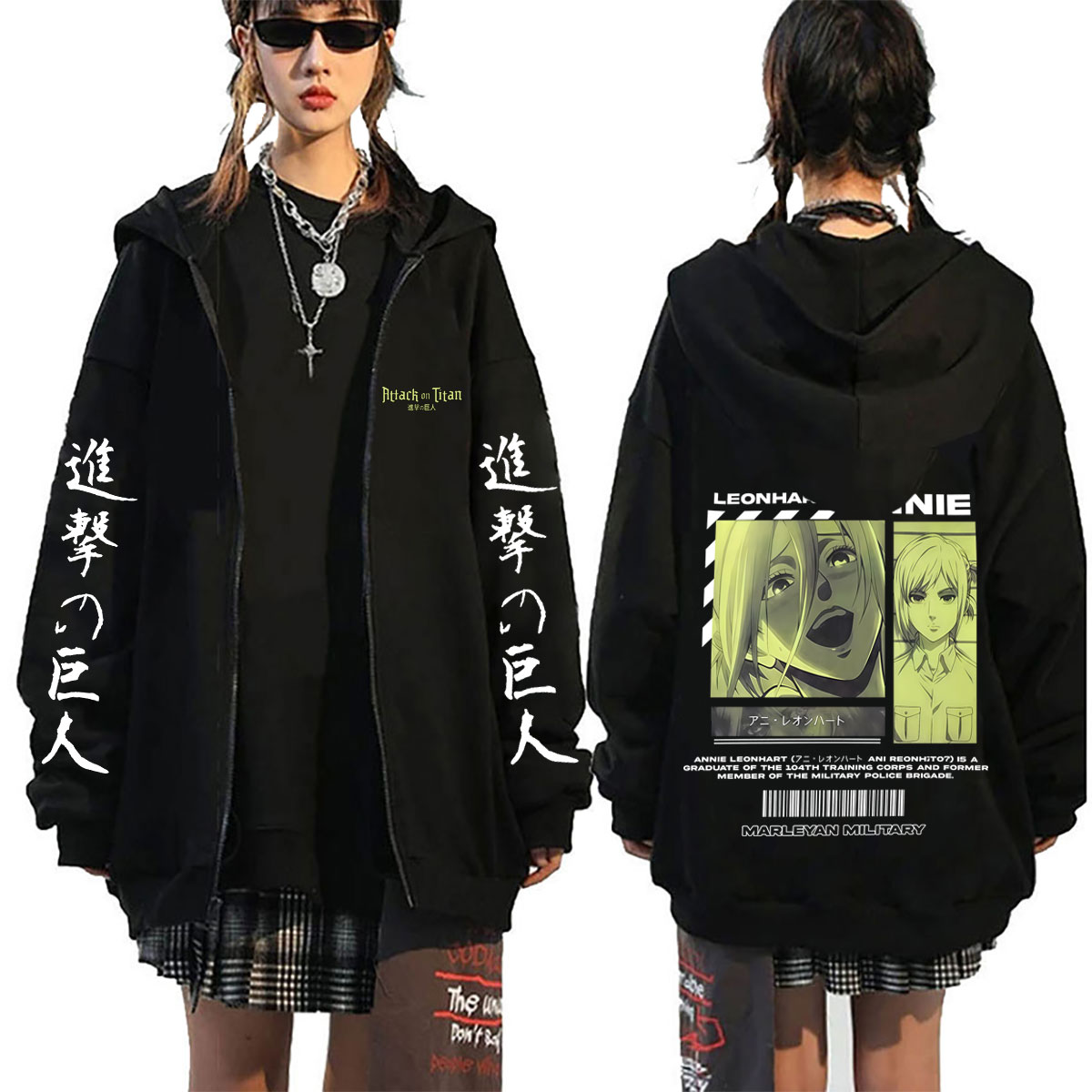 Anime Attack on Titan Annie Le - Anime Merch Hoodie incelemesi ve fiyatı